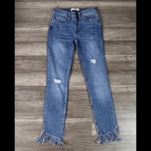FREE PEOPLE Women’s Great Heights Frayed Skinny Jeans